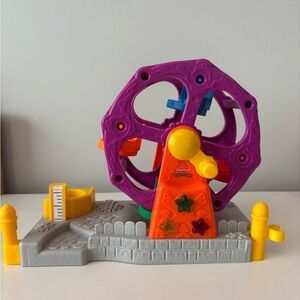 Little People- Purple, Orange & Yellow Plastic Ferris Wheel Playset with Sounds